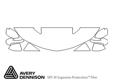 camaro Avery Dennison Clear Bra Hood Precut PPF Diagram