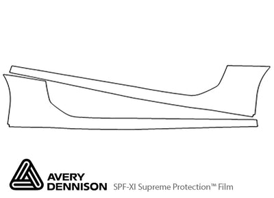 camaro Avery Dennison Clear Bra Door Cup Precut PPF Diagram