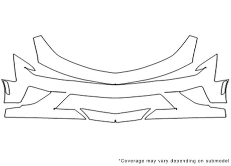 camaro Avery Dennison Clear Bra Bumper Precut PPF Diagram