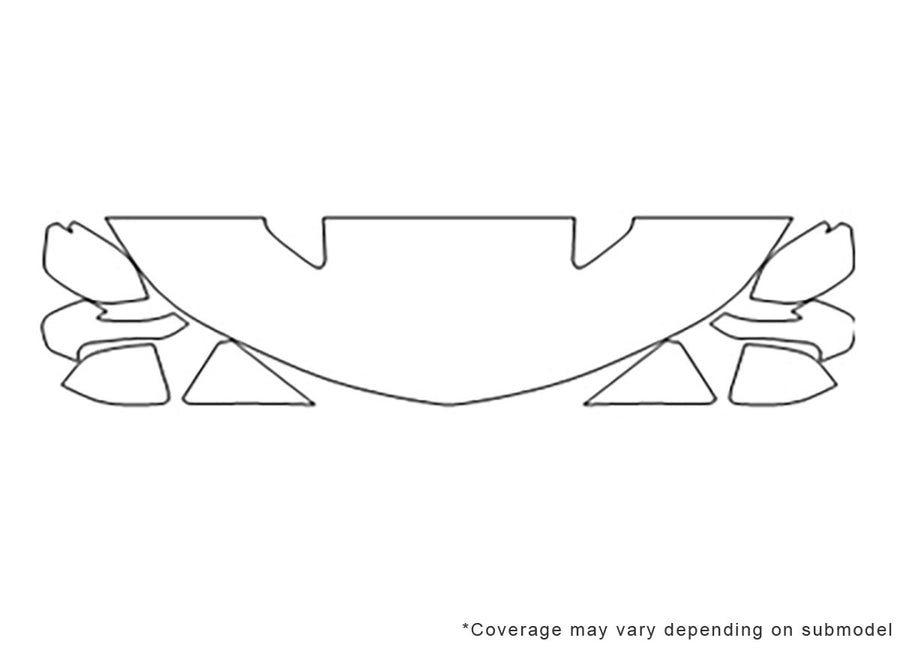 camaro Avery Dennison Clear Bra Hood Precut PPF Diagram