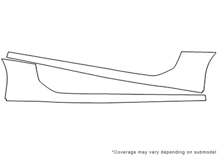 camaro Avery Dennison Clear Bra Door Cup Precut PPF Diagram