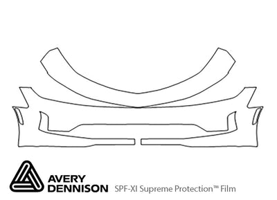 camaro Avery Dennison Clear Bra Bumper Precut PPF Diagram