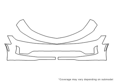 camaro Avery Dennison Clear Bra Bumper Precut PPF Diagram