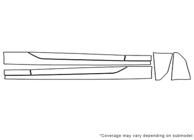 camaro 3M Clear Bra Door Cup Precut PPF Diagram