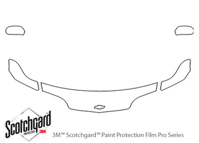 cavalier 3M Clear Bra Hood Precut PPF Diagram