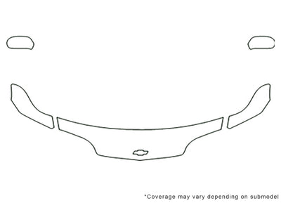 cavalier Avery Dennison Clear Bra Hood Precut PPF Diagram