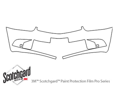 cavalier 3M Clear Bra Bumper Precut PPF Diagram