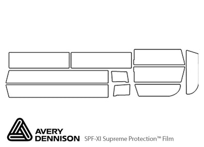 ck Avery Dennison Clear Bra Door Cup Precut PPF Diagram