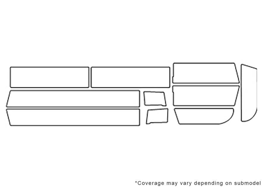 ck Avery Dennison Clear Bra Door Cup Precut PPF Diagram