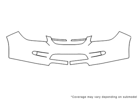 cobalt 3M Clear Bra Bumper Precut PPF Diagram