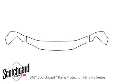 colorado 3M Clear Bra Hood Precut PPF Diagram