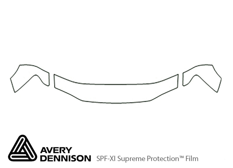 colorado Avery Dennison Clear Bra Hood Precut PPF Diagram