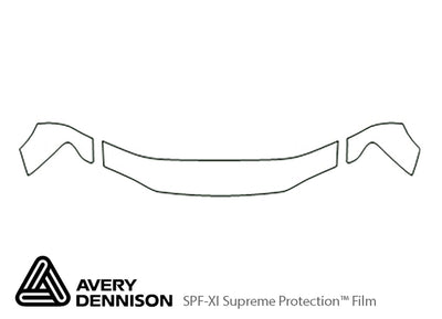 colorado Avery Dennison Clear Bra Hood Precut PPF Diagram