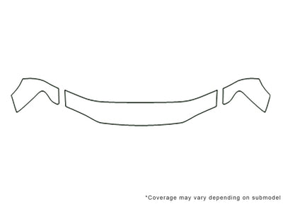 colorado 3M Clear Bra Hood Precut PPF Diagram