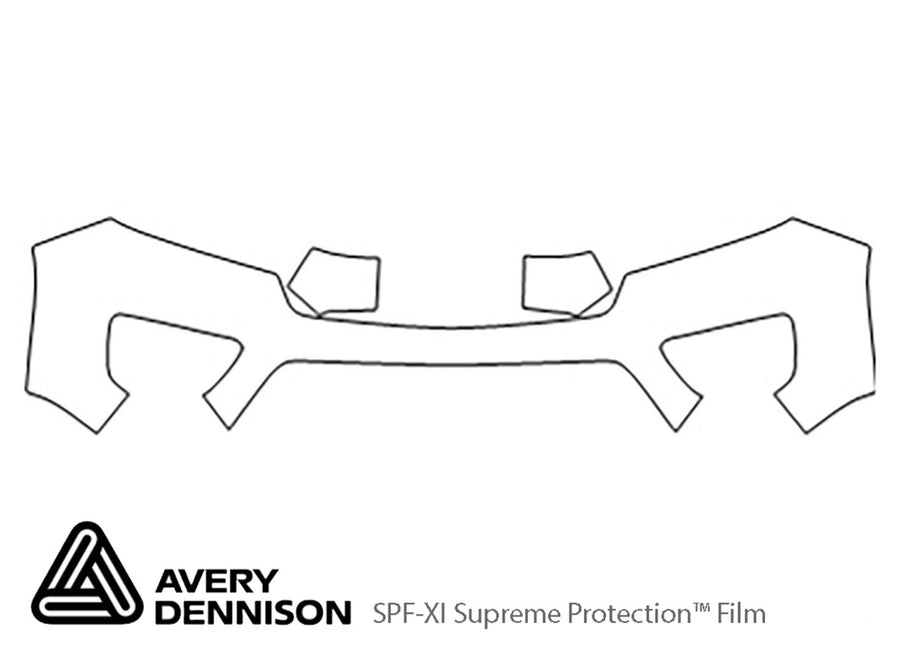 colorado Avery Dennison Clear Bra Bumper Precut PPF Diagram