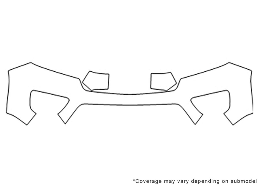 colorado 3M Clear Bra Bumper Precut PPF Diagram