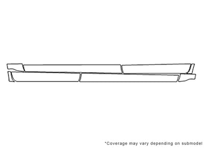 colorado 3M Clear Bra Door Cup Precut PPF Diagram