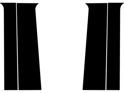 chevrolet colorado 2023-2024 Gloss Black Pillar Trim