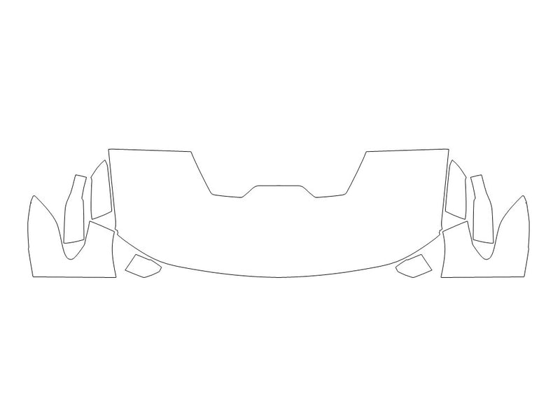 colorado 3M Clear Bra Hood Precut PPF Diagram