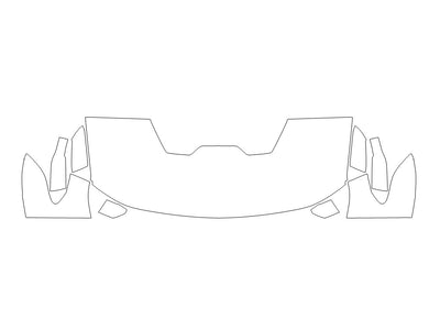 colorado Avery Dennison Clear Bra Hood Precut PPF Diagram