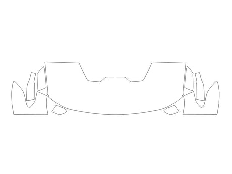 colorado Avery Dennison Clear Bra Hood Precut PPF Diagram