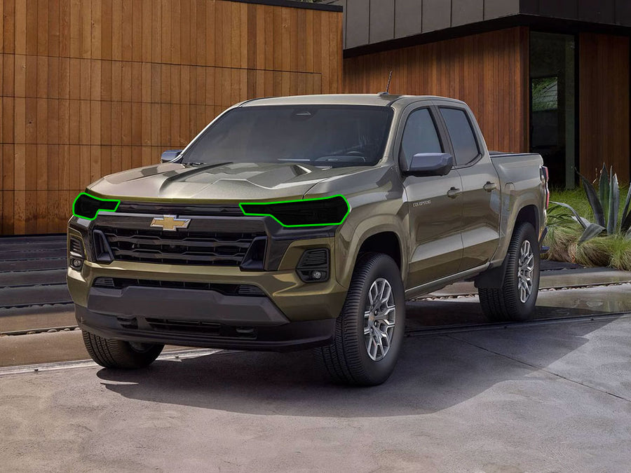 chevrolet colorado 2023-2024 Headlight Tint Location