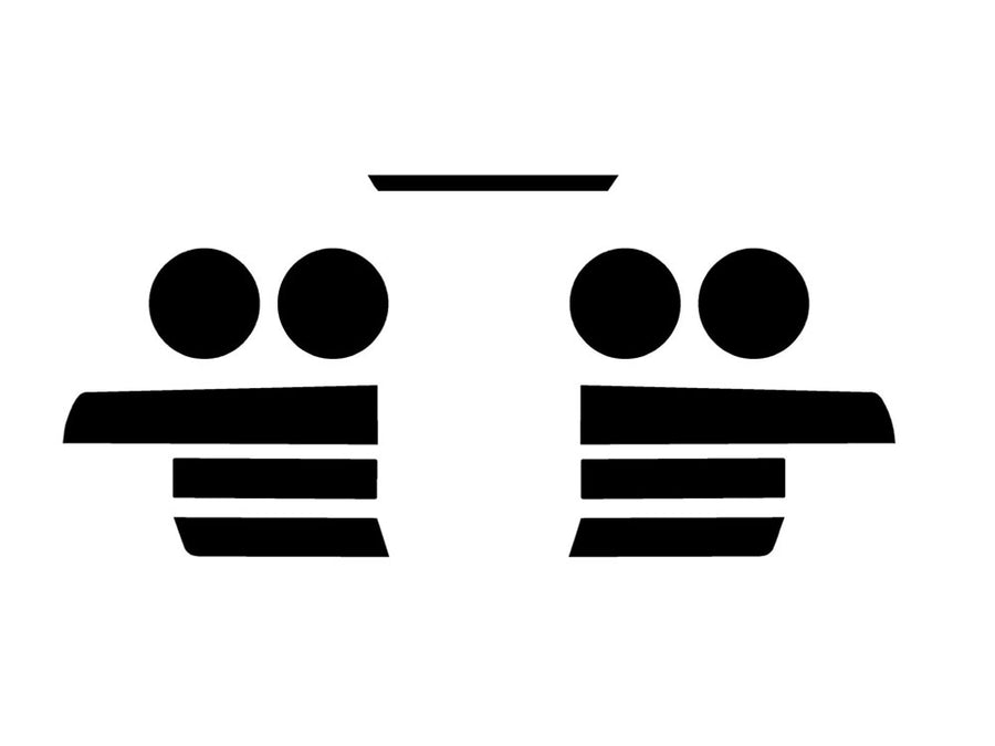corvette (coupe) Precut Tail Light Tint Diagram