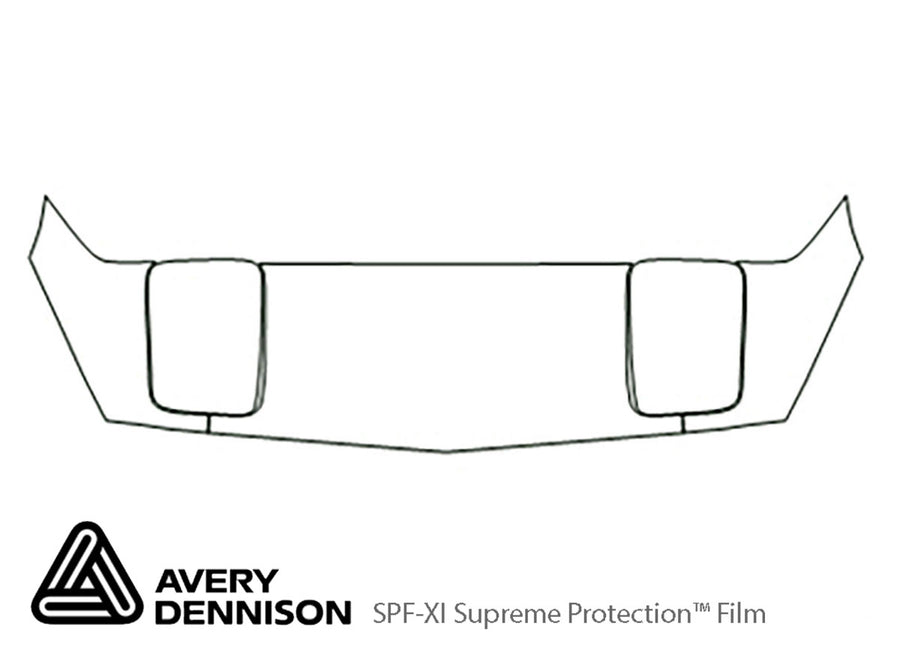 corvette Avery Dennison Clear Bra Hood Precut PPF Diagram
