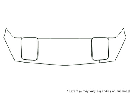 corvette 3M Clear Bra Hood Precut PPF Diagram