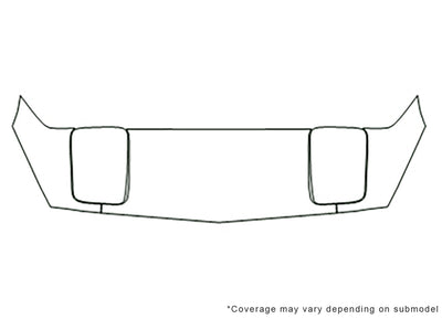 corvette Avery Dennison Clear Bra Hood Precut PPF Diagram