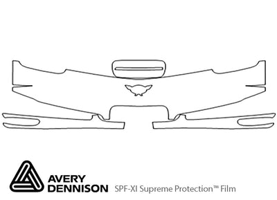 corvette Avery Dennison Clear Bra Bumper Precut PPF Diagram