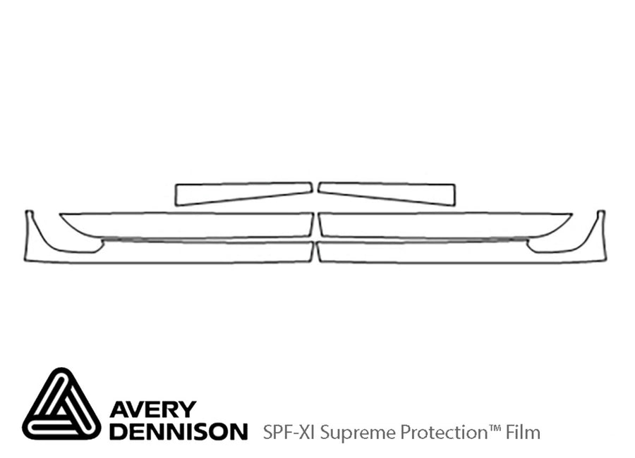 corvette Avery Dennison Clear Bra Door Cup Precut PPF Diagram