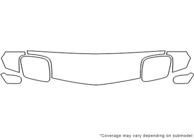 corvette Avery Dennison Clear Bra Hood Precut PPF Diagram