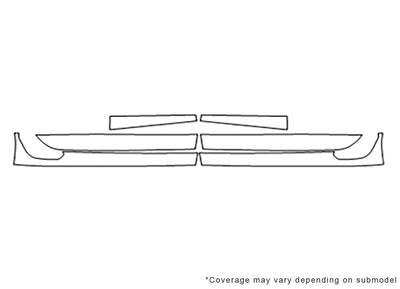 corvette 3M Clear Bra Door Cup Precut PPF Diagram