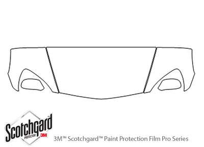 corvette 3M Clear Bra Hood Precut PPF Diagram