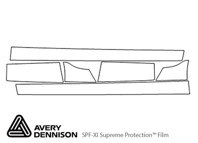 corvette Avery Dennison Clear Bra Door Cup Precut PPF Diagram