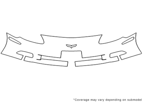 corvette 3M Clear Bra Bumper Precut PPF Diagram