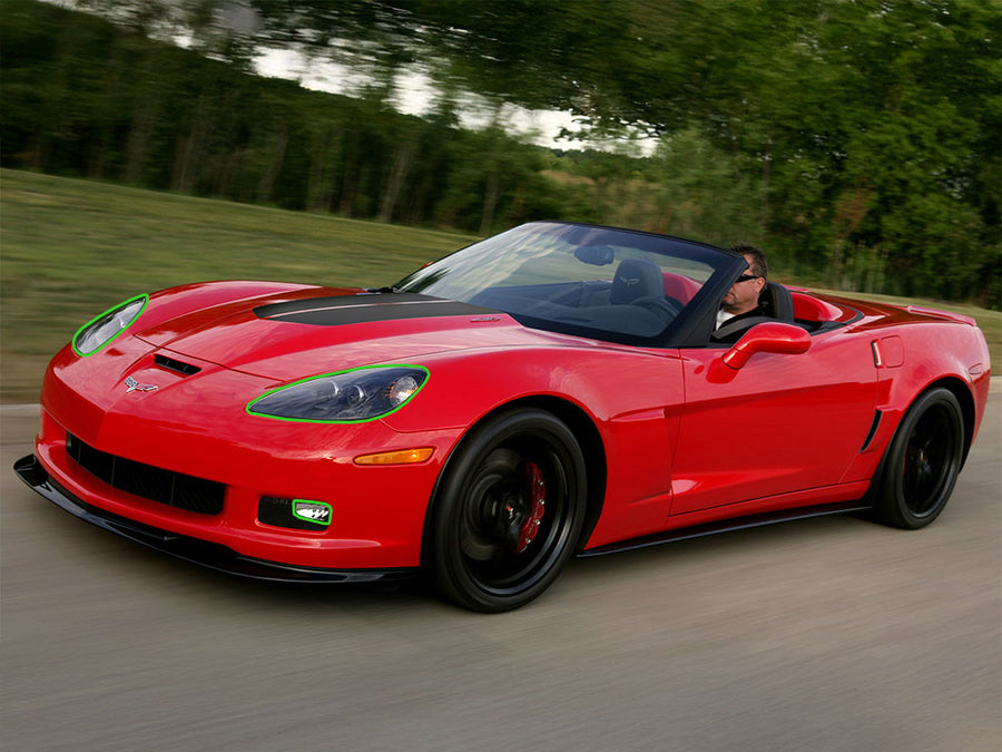 chevrolet corvette 2005-2013 Headlight Protection Installation Location