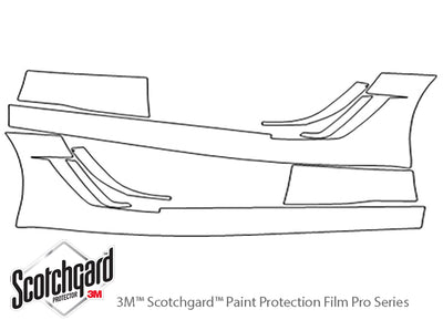 corvette 3M Clear Bra Door Cup Precut PPF Diagram