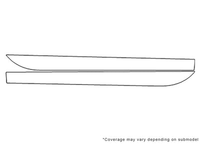 corvette Avery Dennison Clear Bra Door Cup Precut PPF Diagram