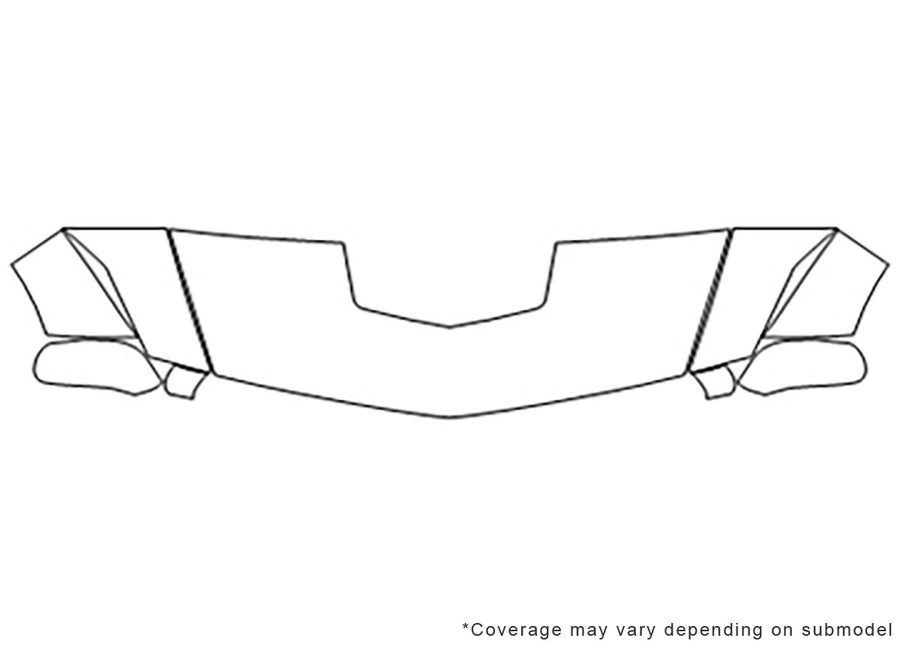 corvette 3M Clear Bra Hood Precut PPF Diagram