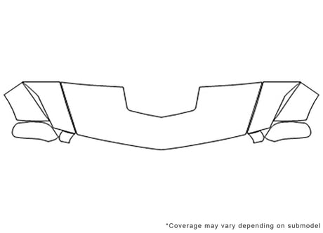 corvette Avery Dennison Clear Bra Hood Precut PPF Diagram