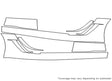 corvette 3M Clear Bra Door Cup Precut PPF Diagram