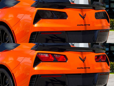 corvette Before and After Smoked Taillights