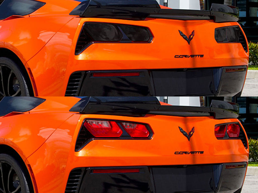 corvette Before and After Smoked Taillights