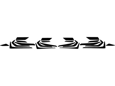 corvette Precut Tail Light Tint Diagram