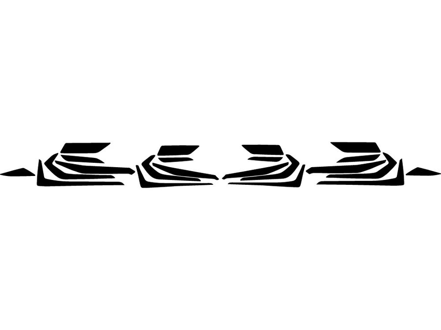 corvette Precut Tail Light Tint Diagram