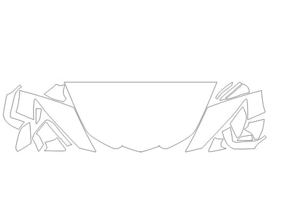 corvette 3M Clear Bra Hood Precut PPF Diagram