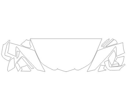 corvette Avery Dennison Clear Bra Hood Precut PPF Diagram