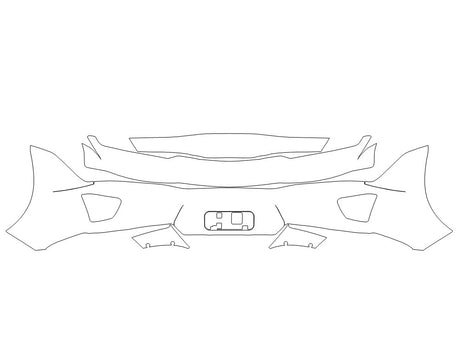 corvette Avery Dennison Clear Bra Door Cup Precut PPF Diagram
